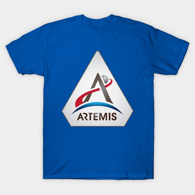 Artemis Program Patch T-Shirt by radiogalaxy